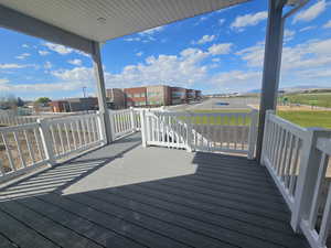 View of wooden terrace