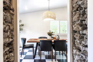 View of dining space