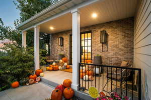 View of covered porch