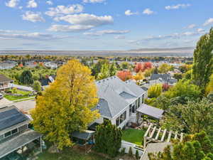 Aerial view of residential area