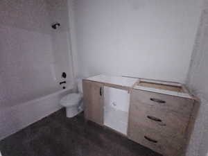 Bathroom featuring vanity and bathtub / shower combination