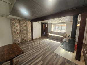 Large 2nd Family Room with Wood Burning Stove