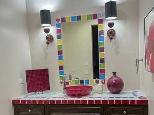 Bathroom featuring vanity