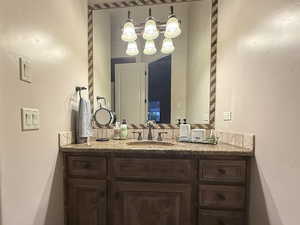 Bathroom featuring vanity