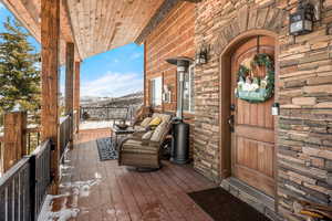 View of wooden terrace