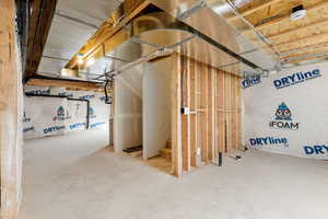 View of unfinished basement