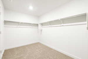 **DISCLAIMER- exterior and interior options will vary**Walk in closet featuring light carpet