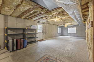 View of below grade area