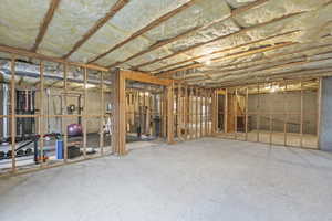 View of below grade area