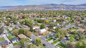 View of property location featuring a mountainous background and nearby suburban area
