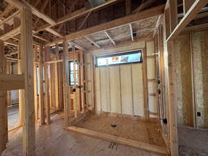 View of primary bathroom's spa like shower