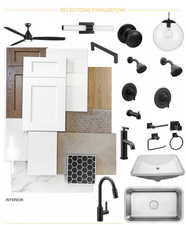 Collage of interior design selections