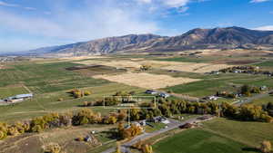 View of property location featuring rural landscape, rows of crops, and mountains