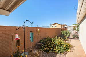View of home's exterior with a fenced backyard