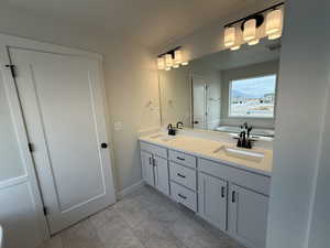 Primary Bathroom featuring double vanity