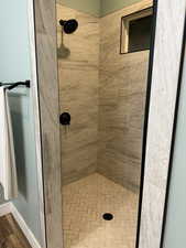 Bathroom featuring a stall shower