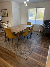 Dining room featuring wood finished floors