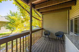 View of wooden terrace