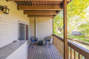 View of wooden terrace