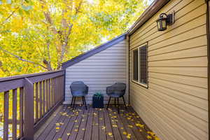 View of wooden deck