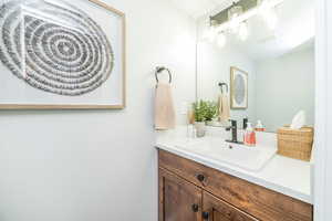 Bathroom featuring vanity