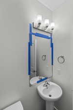 Half bath with toilet