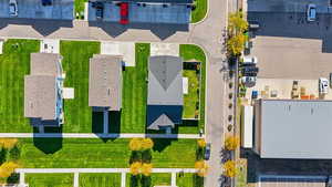 Aerial view of residential area