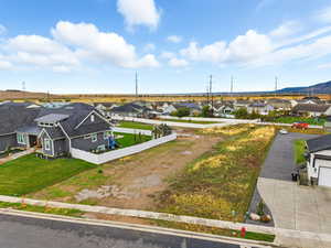 Aerial perspective of suburban area