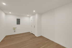 Oversized storage room with back entrance