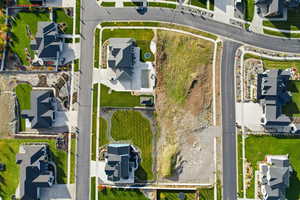 Aerial view of residential area