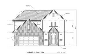 Front Elevation-Brick and Stucco