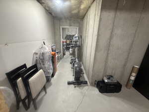 View of unfinished below grade area