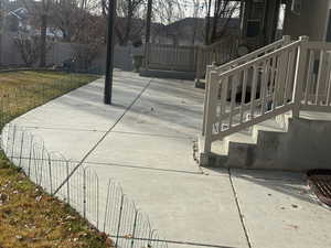 Deck with a patio area