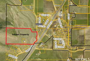 Aerial view of property's location