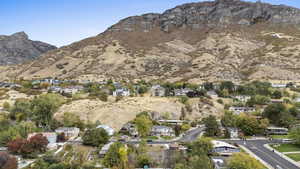 Mountain view featuring nearby suburban area