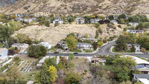 Aerial view of residential area