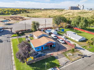 Aerial view of property and surrounding area