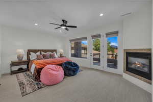 Upstairs entertainment room