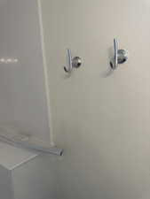 Bathroom view of a shower