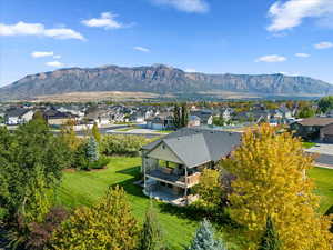 View of mountain backdrop with nearby suburban area