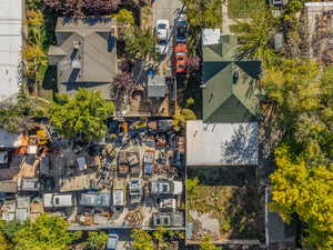 Aerial view - 356 W 1700 So is the home with the green roof