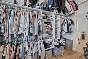 Spacious closet featuring light wood finished floors