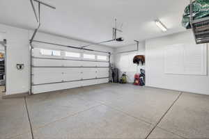 Garage with baseboards