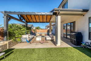 View of patio / terrace featuring a grill