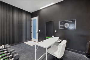 Office space featuring baseboards