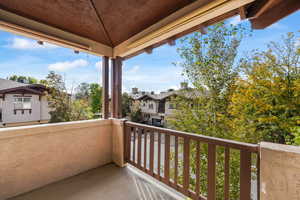 View of balcony off kitchen area