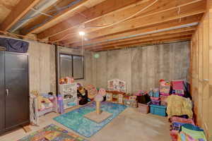 View of unfinished below grade area