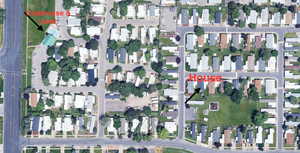 Aerial view of property's location