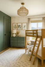 Secondary bedroom with en-suite bathroom. Example of floorplan; not actual home