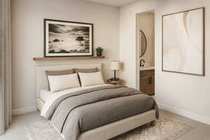 Main floor bedroom with en-suite bathroom